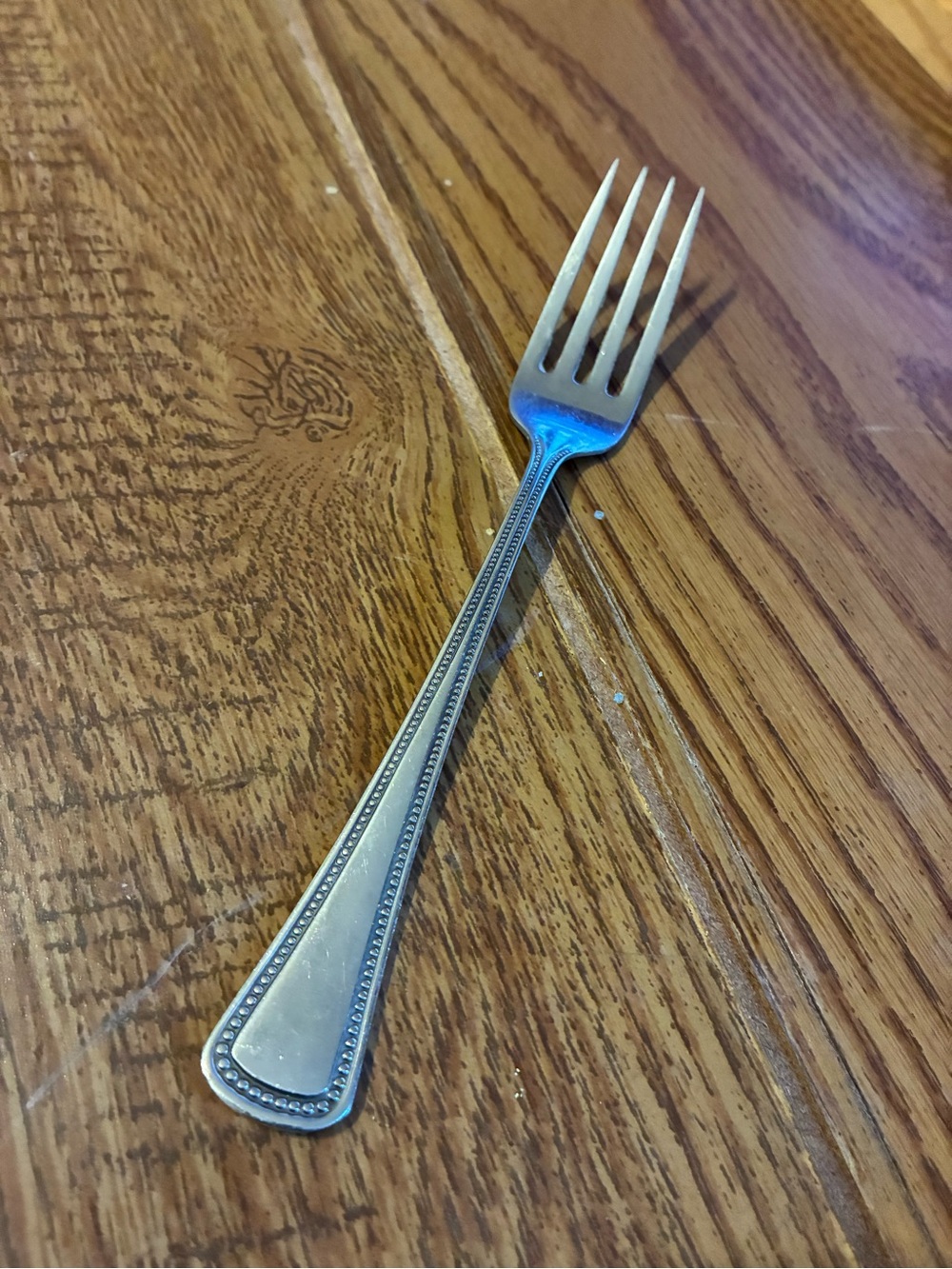 Oneida Silver Beaded Edge Dinner Fork